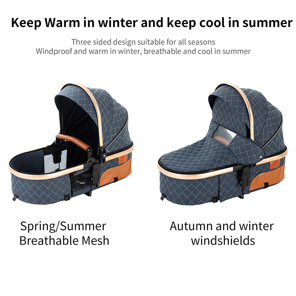 Portable Travel with Bassinet & Seat Stroller Combo Base Car and Baby