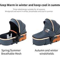 Baby Stroller is keep warm in winter and cool in summer