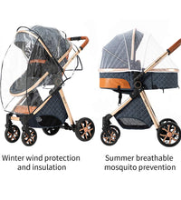 Baby Stroller with raincoat and mosquito net