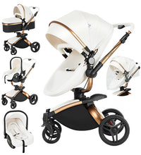 MagicZC® 3 In 1 Luxury Leather Baby Strollers