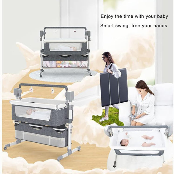 MagicZC™ Smart Baby Swing Crib Portable With Remote Control