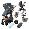 Infant Stroller 2 in 1 Shock-Resistant Luxury Pram Stroller for Babies