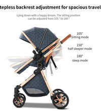 Travel System Baby Pram with stepless backrest adjustment
