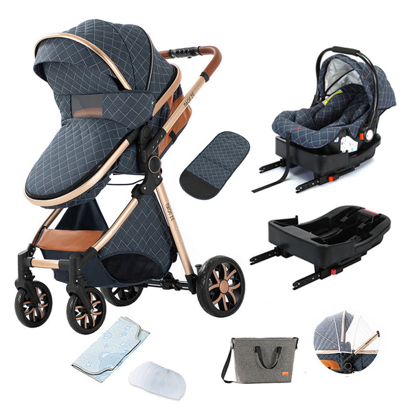 V9 stroller with car seat and base