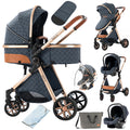 Baby Travel System Stroller with Car Seat Combo Folding Pram Strollers