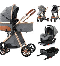Portable Travel Baby Stroller with Car Seat and Bassinet & Base Combo