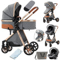 Luxury Baby Stroller For Toddlers With A Baby Bassinet and A Carrycot