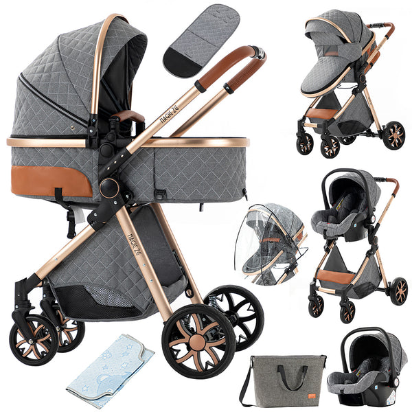 Luxury Baby Stroller 3-in-1 For Toddlers