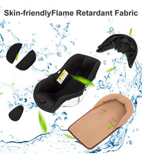 Stroller with skin-friendly flame