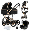 Baby Carriage 3 In 1 Stroller Newborn Bassinet Stroller with Footmuff