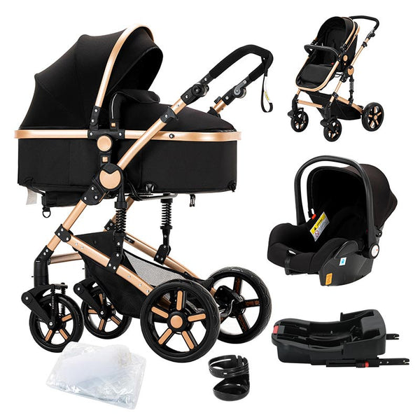 Foldable Baby Stroller with Baby Car Seat and Base