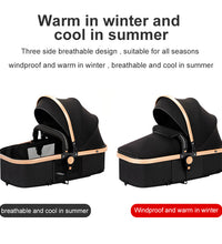 Foldable Baby Stroller is warm in winter and cool in summer