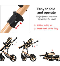 Foldable Baby Stroller is easy to fold