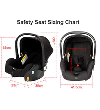 Foldable Baby Stroller with Baby Car Seat and Base size