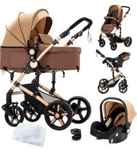 Magic ZC 3 in 1 brown baby stroller 