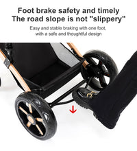 Stroller with One foot brake