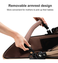 Stroller with removable armrest