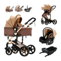Foldable Stroller with Car Seat and ISOFIX Base for Infants & Toddlers