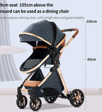 Reversible Bassinet Pram With 69CM Seat