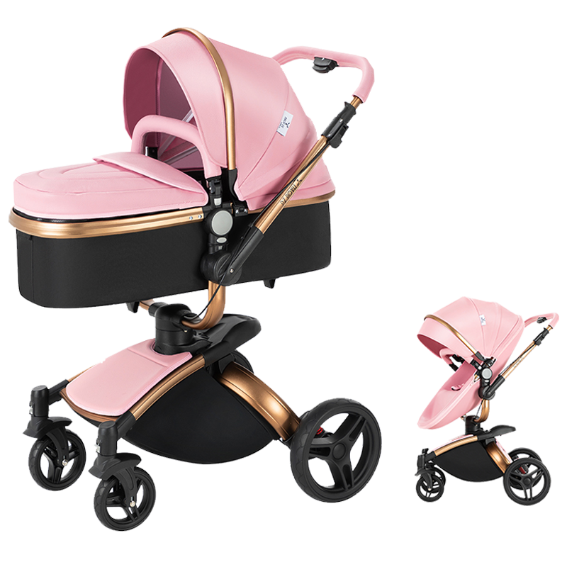 high end baby stroller Luxury Baby Stroller Multifunctional Toddler Stroller with 360° Rotate