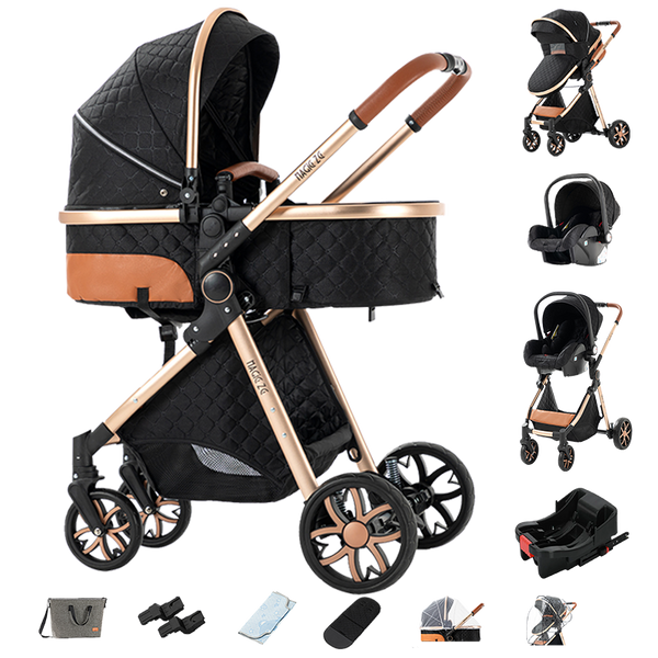 Luxury Baby Stroller 3-in-1 For Toddlers size
