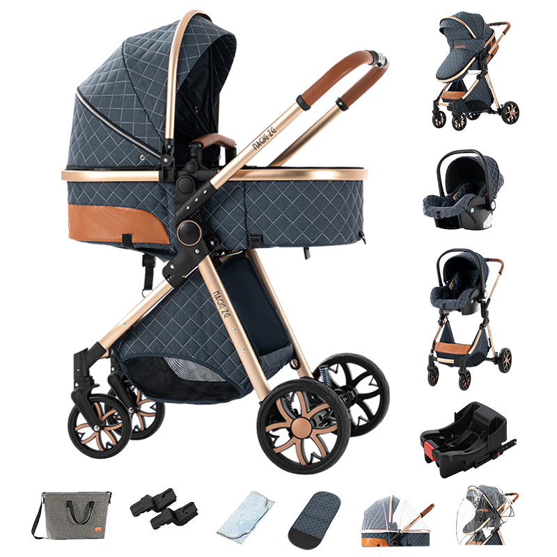 3 in 1 car seat with stroller Luxury Baby Stroller For Toddlers With A Baby Bassinet and A Carrycot