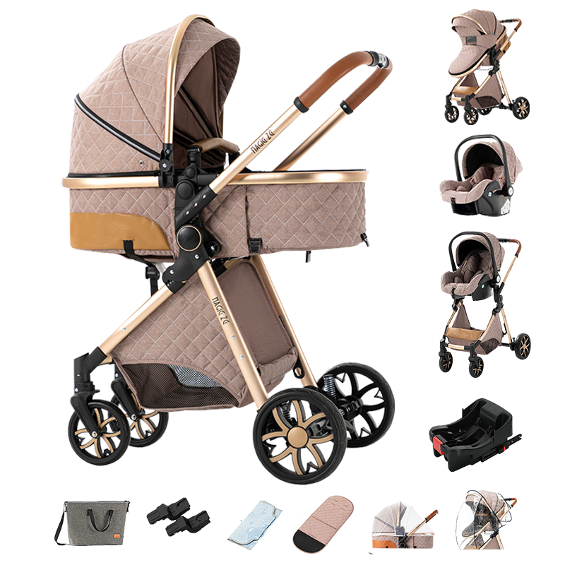 luxury stroller and car seat Luxury Baby Stroller For Toddlers With A Baby Bassinet and A Carrycot