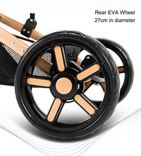 Baby Stroller Rear Wheel Replacement Stroller with Large Rubber Wheels