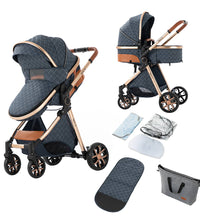 Compact Pushchair Stroller blue