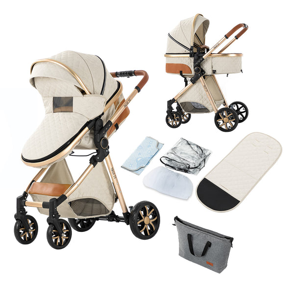 Compact Pushchair Stroller white