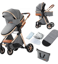 Compact Pushchair Stroller grey